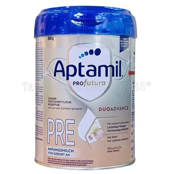 Sữa bột Aptamil Profutura Pre (Đức) - hộp/lon 800gr cho trẻ sinh non tăng cân tốt